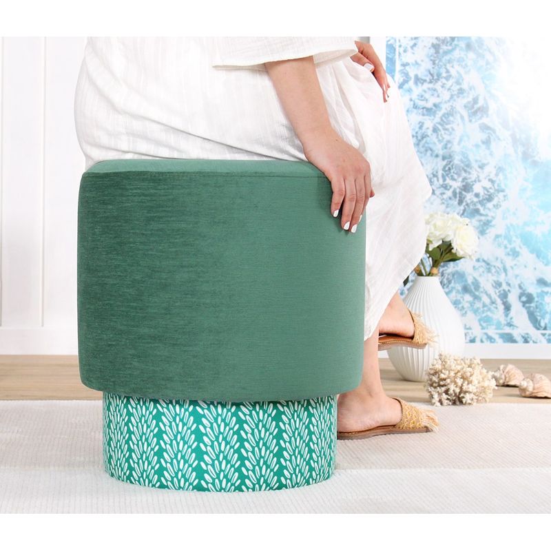Casa si Gradina - Mobilier - Scaune si fotolii - Tabureti - Puf, Atelier Del Sofa, bumbac si in, multicolor, 43x46 cm - Infinity.ro