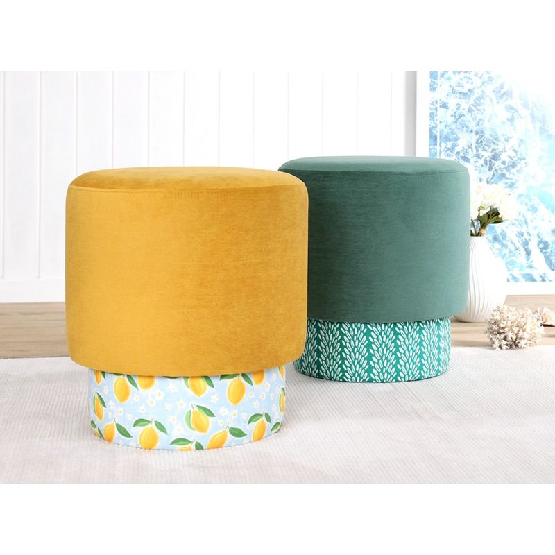 Casa si Gradina - Mobilier - Scaune si fotolii - Tabureti - Puf, Atelier Del Sofa, bumbac si in, multicolor, 43x46 cm - Infinity.ro