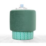 Casa si Gradina - Mobilier - Scaune si fotolii - Tabureti - Puf, Atelier Del Sofa, bumbac si in, multicolor, 43x46 cm - Infinity.ro