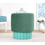 Casa si Gradina - Mobilier - Scaune si fotolii - Tabureti - Puf, Atelier Del Sofa, bumbac si in, multicolor, 43x46 cm - Infinity.ro