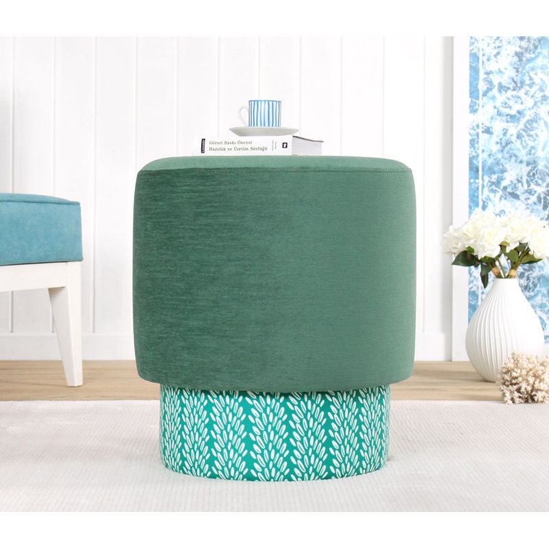 Casa si Gradina - Mobilier - Scaune si fotolii - Tabureti - Puf, Atelier Del Sofa, bumbac si in, multicolor, 43x46 cm - Infinity.ro