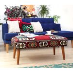 Casa si Gradina - Mobilier - Scaune si fotolii - Tabureti - Taburet, Atelier Del Sofa, bumbac si poliester, multicolor, 91x46x42 cm - Infinity.ro