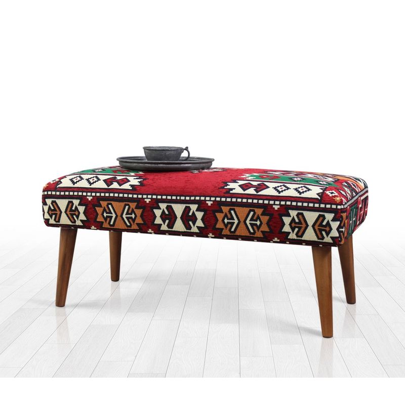 Casa si Gradina - Mobilier - Scaune si fotolii - Tabureti - Taburet, Atelier Del Sofa, bumbac si poliester, multicolor, 91x46x42 cm - Infinity.ro