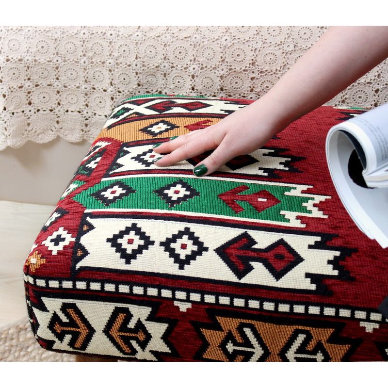Casa si Gradina - Mobilier - Scaune si fotolii - Tabureti - Taburet, Atelier Del Sofa, bumbac si poliester, multicolor, 91x46x42 cm - Infinity.ro