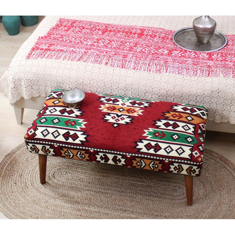 Casa si Gradina - Mobilier - Scaune si fotolii - Tabureti - Taburet, Atelier Del Sofa, bumbac si poliester, multicolor, 91x46x42 cm - Infinity.ro