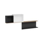 Casa si Gradina - Mobilier - Biblioteci si rafturi - Rafturi - Raft de perete, Hanah Home, panou aglomerat melaminat, pin atlantic antracit alb, 180x80.4x19.6 cm - Infinity.ro