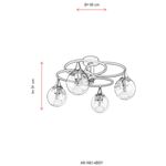 Casa si Gradina - Corpuri si surse de iluminat - Lustre si pendule - Candelabru, Opviq, metal, negru si bronz, 31x60 cm - Infinity.ro