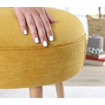Casa si Gradina - Mobilier - Scaune si fotolii - Tabureti - Taburet, Atelier Del Sofa, lemn de fag, galben, 52x44 cm, bumbac - Infinity.ro