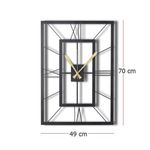 Casa si Gradina - Decoratiuni - Ceasuri - Ceas de perete decorativ, Wallxpert, metal, negru, 70x49 cm - Infinity.ro