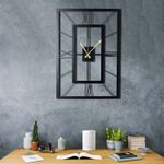 Casa si Gradina - Decoratiuni - Ceasuri - Ceas de perete decorativ, Wallxpert, metal, negru, 70x49 cm - Infinity.ro