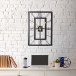 Casa si Gradina - Decoratiuni - Ceasuri - Ceas de perete decorativ, Wallxpert, metal, negru, 70x49 cm - Infinity.ro