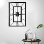 Casa si Gradina - Decoratiuni - Ceasuri - Ceas de perete decorativ, Wallxpert, metal, negru, 70x49 cm - Infinity.ro