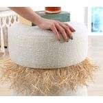 Casa si Gradina - Mobilier - Scaune si fotolii - Tabureti - Taburet, Atelier Del Sofa, bumbac si catifea, crem, diametru 39 cm, inaltime 50 cm - Infinity.ro