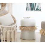Casa si Gradina - Mobilier - Scaune si fotolii - Tabureti - Taburet, Atelier Del Sofa, bumbac si catifea, crem, diametru 39 cm, inaltime 50 cm - Infinity.ro