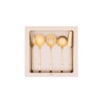 Casa si Gradina - Bucatarie si vesela - Ustensile bucatarie - Seturi ustensile de bucatarie - Set de servire 5 piese, Hermia, otel inoxidabil, auriu - Infinity.ro