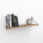 Casa si Gradina - Mobilier - Biblioteci si rafturi - Rafturi - Raft de perete, Hanah Home, pal melaminat, stejar, 72x27x20 cm - Infinity.ro