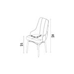 Casa si Gradina - Mobilier - Scaune si fotolii - Scaune - Set scaune, Hanah Home, metal, antracit si negru, 46x42x95 cm, 6 piese - Infinity.ro