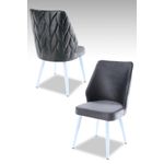 Casa si Gradina - Mobilier - Scaune si fotolii - Scaune - Set scaune, Hanah Home, pal melaminat, gri alb, 48x43x90 cm, 4 bucati - Infinity.ro
