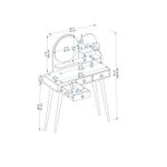 Casa si Gradina - Mobilier - Comode si corpuri - Masute de toaleta - Masa de machiaj, Hanah Home, panou de particule melaminat, alb, 74x35x130.8 cm - Infinity.ro
