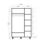 Casa si Gradina - Mobilier - Dulapuri si sifoniere - Sifoniere - Sifonier, Hanah Home, pal melaminat, sonomo, 135x52x192 cm - Infinity.ro