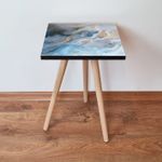Casa si Gradina - Mobilier - Mese si birouri - Masute de cafea - Masuta de cafea, Hanah Home, mdf, albastru, 35x35x42 cm - Infinity.ro