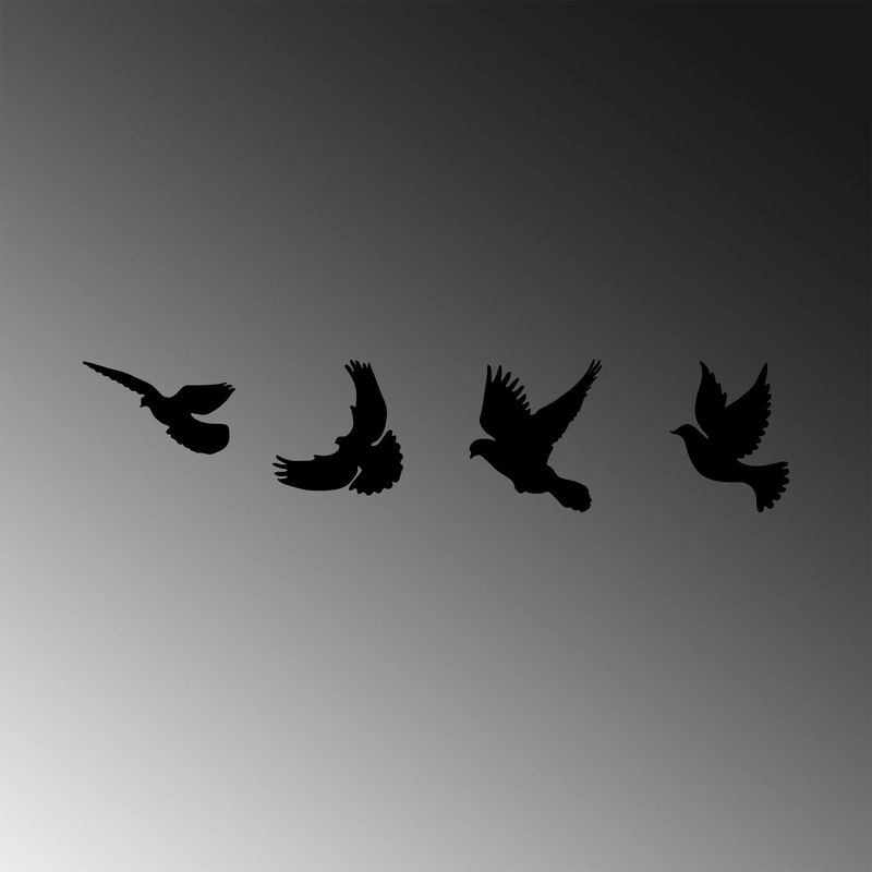 Casa si Gradina - Decoratiuni - Decoratiuni perete - Set decoratiune perete, Wallxpert, metal, negru, 22x13 cm, 19x20 cm, 19x22 cm, 17x22 cm - Infinity.ro