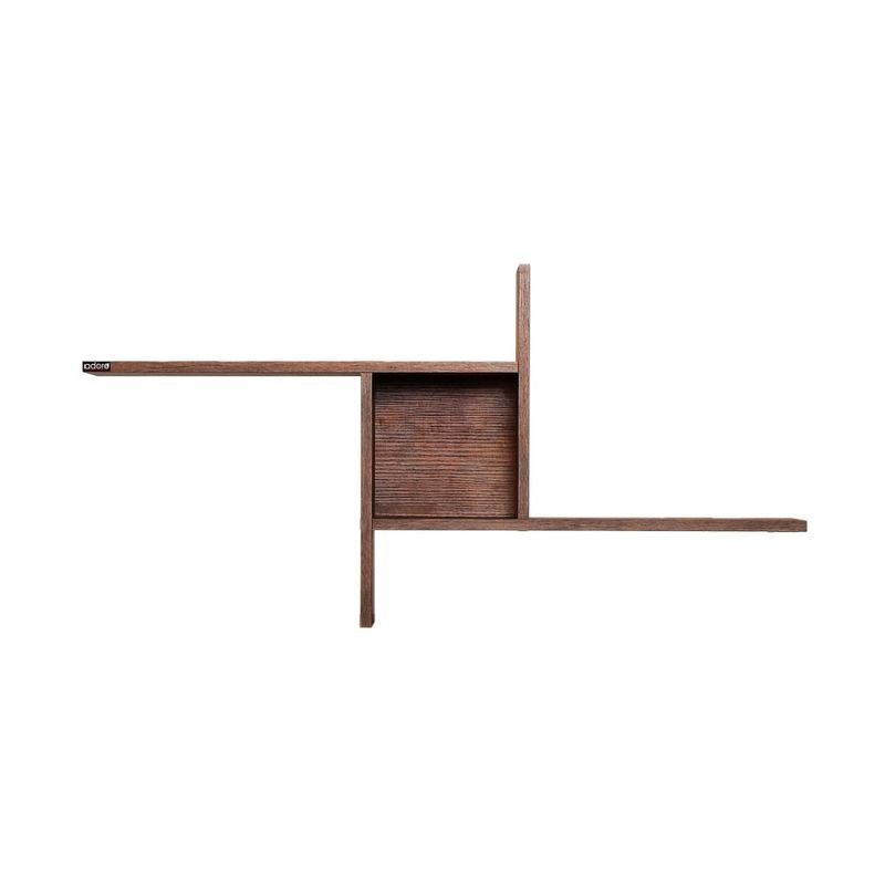 Casa si Gradina - Mobilier - Biblioteci si rafturi - Rafturi - Raft de perete, Hanah Home, pal melaminat, oslo si nuc, 100x50x18 cm - Infinity.ro