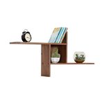 Casa si Gradina - Mobilier - Biblioteci si rafturi - Rafturi - Raft de perete, Hanah Home, pal melaminat, oslo si nuc, 100x50x18 cm - Infinity.ro