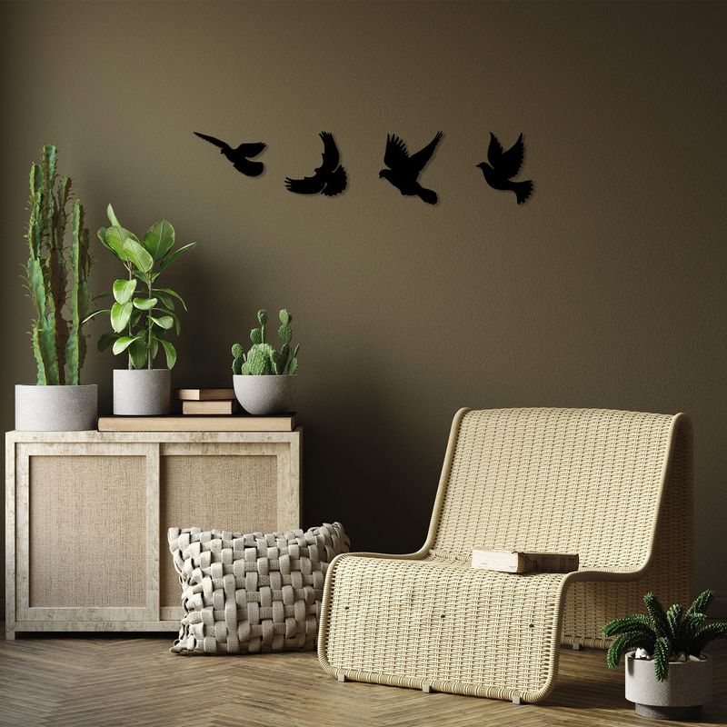 Casa si Gradina - Decoratiuni - Decoratiuni perete - Set decoratiune perete, Wallxpert, metal, negru, 22x13 cm, 19x20 cm, 19x22 cm, 17x22 cm - Infinity.ro