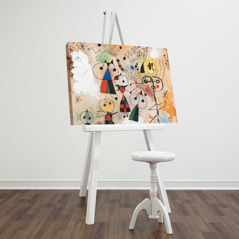 Casa si Gradina - Decoratiuni - Tablouri - Tablou canvas decorativ, Wallxpert, panza piele de caprioara, multicolor, 45x70 cm, rama lemn, 249CVT1431 - Infinity.ro