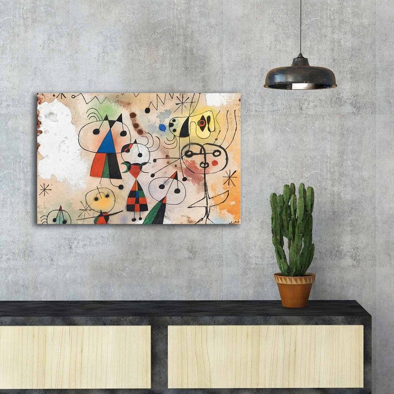 Casa si Gradina - Decoratiuni - Tablouri - Tablou canvas decorativ, Wallxpert, panza piele de caprioara, multicolor, 45x70 cm, rama lemn, 249CVT1431 - Infinity.ro
