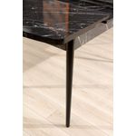 Casa si Gradina - Mobilier - Mese si birouri - Mese bucatarie si dining - Masa extensibila, Hanah Home, panou aglomerat cu melamina, negru alb, 132x79x76.5 cm - Infinity.ro
