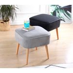 Casa si Gradina - Mobilier - Scaune si fotolii - Tabureti - Taburet, Atelier Del Sofa, catifea, gri inchis, 45x45x43 cm - Infinity.ro