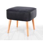 Casa si Gradina - Mobilier - Scaune si fotolii - Tabureti - Taburet, Atelier Del Sofa, catifea, gri inchis, 45x45x43 cm - Infinity.ro