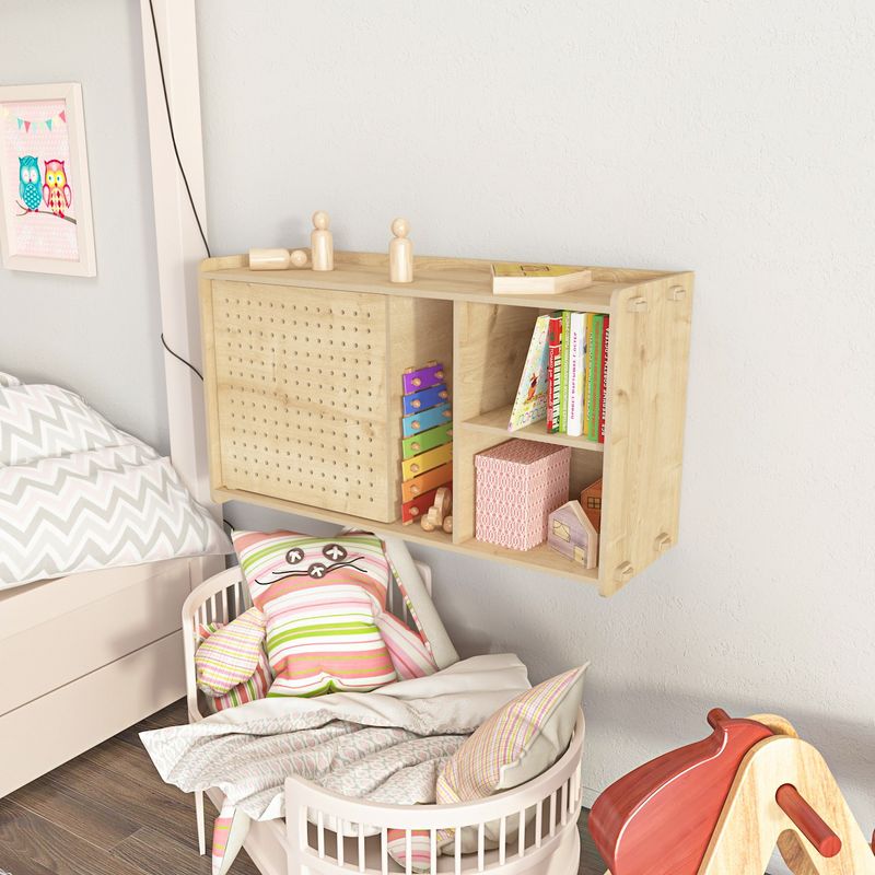 Casa si Gradina - Mobilier - Biblioteci si rafturi - Rafturi - Raft de perete, Hanah Home, pal melaminat, stejar, 65x30x22 cm - Infinity.ro