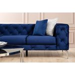 Casa si Gradina - Mobilier - Canapele si coltare - Canapele - Canapea 2 locuri, Hanah Home, lemn de fag si pal, albastru marin, 197x70x90 cm - Infinity.ro