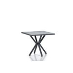 Casa si Gradina - Gradina si terasa - Mobilier exterior - Mese gradina - Masa de gradina, Hanah Home, aluminiu, gri si negru, 94x94x78 cm, 561CLR1301 - Infinity.ro