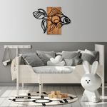 Casa si Gradina - Decoratiuni - Decoratiuni perete - Accesoriu decorativ de perete, Wallxpert, lemn si metal, nuc si negru, 58x80 cm, 899SKL2288 - Infinity.ro