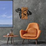 Casa si Gradina - Decoratiuni - Decoratiuni perete - Accesoriu decorativ de perete, Wallxpert, lemn si metal, nuc si negru, 58x80 cm, 899SKL2288 - Infinity.ro