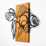 Casa si Gradina - Decoratiuni - Decoratiuni perete - Accesoriu decorativ de perete, Wallxpert, lemn si metal, nuc si negru, 58x80 cm, 899SKL2288 - Infinity.ro