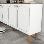 Casa si Gradina - Mobilier - Comode si corpuri - Console - Consola, Hanah Home, pal melaminat, alb, 180x35x84 cm - Infinity.ro