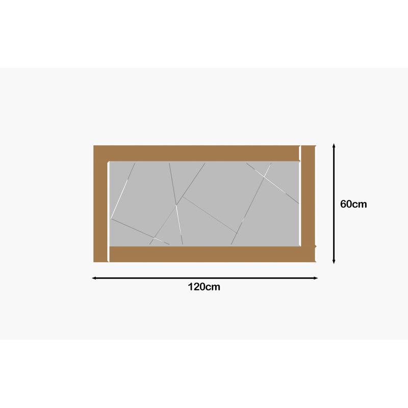 Casa si Gradina - Decoratiuni - Oglinzi - Oglinda, Hanah Home, mdf, bronz si alb, 60x120x2.2 cm - Infinity.ro