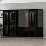 Casa si Gradina - Mobilier - Dulapuri si sifoniere - Dulapuri - Dulap, Hanah Home, pal melaminat, antracit si negru, 270x52x210 cm, 506MNR2729 - Infinity.ro