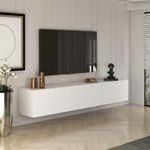 Casa si Gradina - Mobilier - Comode si corpuri - Comode - Comoda tv, Hanah Home, pal melaminat, alb, 150x30x32 cm - Infinity.ro