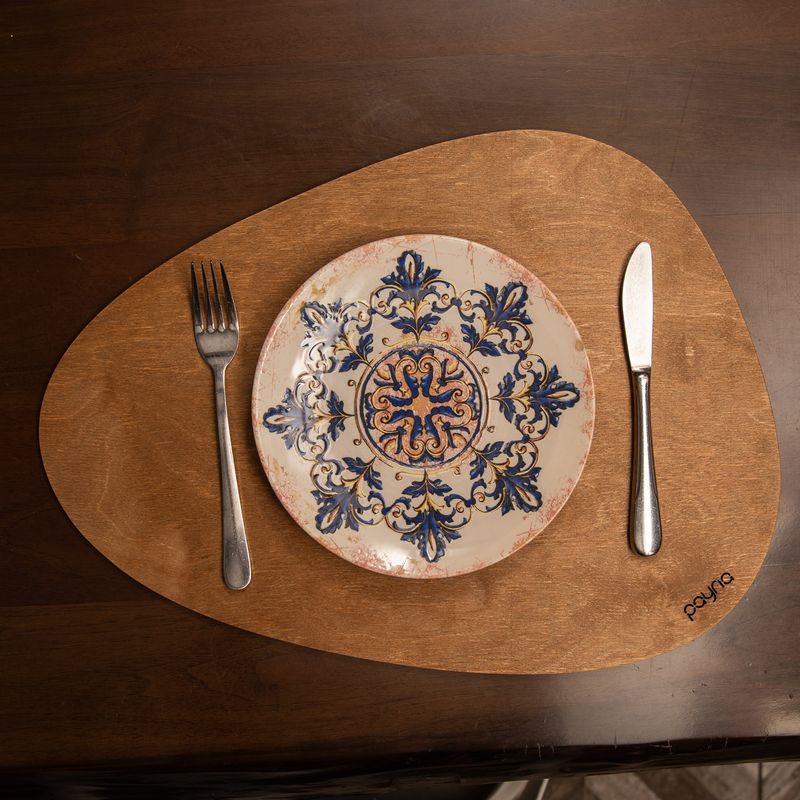 Casa si Gradina - Textile si covoare - Textile bucatarie - Fete de masa - Set covorase de masa, Hermia, lemn, nuc, 33x45 cm, 4 bucati, 790PYN1127 - Infinity.ro