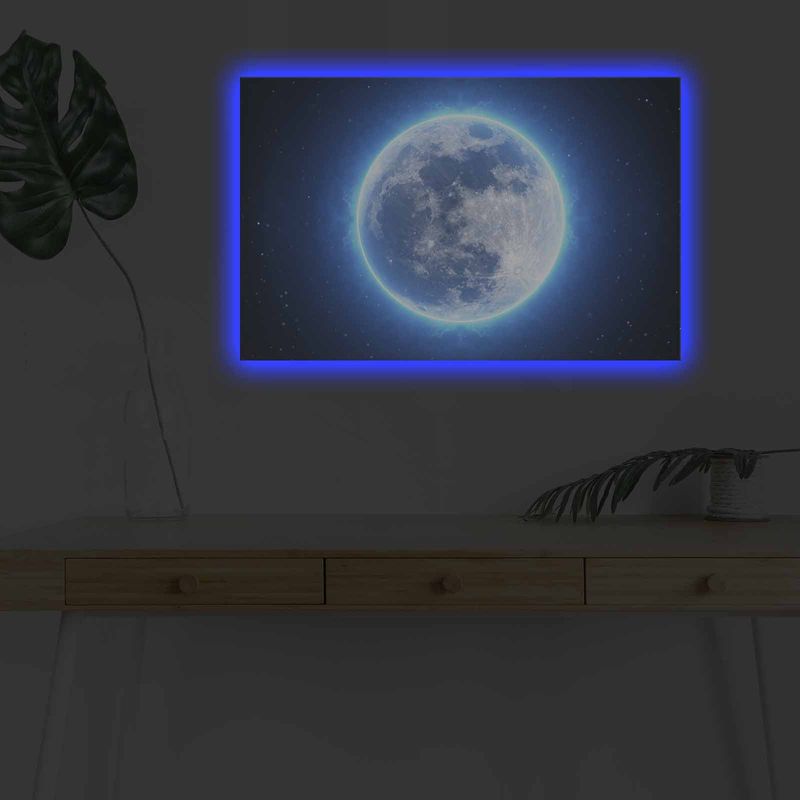 Casa si Gradina - Decoratiuni - Tablouri - Tablou canvas cu led, Wallxpert, piele intoarsa, multicolor, 45x70 cm, 254LED4344 - Infinity.ro