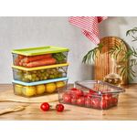 Casa si Gradina - Bucatarie si vesela - Organizare si depozitare bucatarie - Cutii alimentare - Set cutii depozitare, Hermia, plastic, transparent, 25x13x7 cm, 6 bucati, lavabil in masina de spalat vase - Infinity.ro