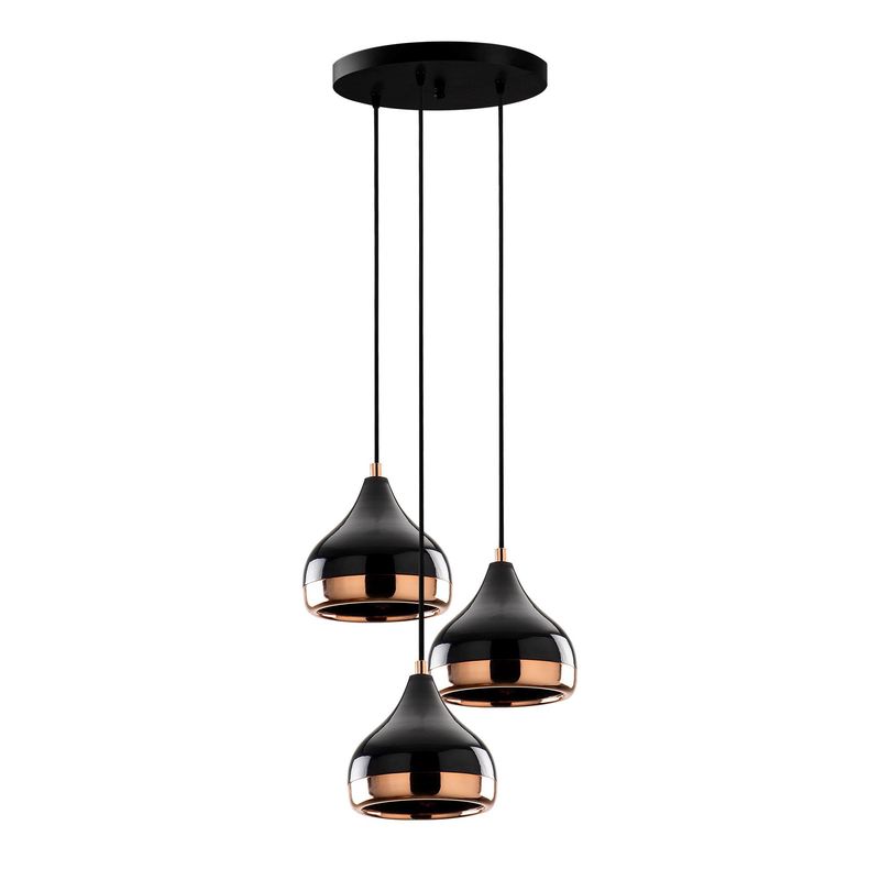 Casa si Gradina - Corpuri si surse de iluminat - Lustre si pendule - Set corpuri de iluminat, Opviq, metal, negru cupru, candelabru, lampa de podea, lampa de perete - Infinity.ro