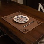 Casa si Gradina - Bucatarie si vesela - Organizare si depozitare bucatarie - Suporturi tacamuri si vase - Set covorase de masa, Hermia, lemn, wenge, 33x45 cm, 4 bucati, 790PYN1108 - Infinity.ro