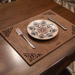 Casa si Gradina - Bucatarie si vesela - Organizare si depozitare bucatarie - Suporturi tacamuri si vase - Set covorase de masa, Hermia, lemn, wenge, 33x45 cm, 4 bucati, 790PYN1108 - Infinity.ro